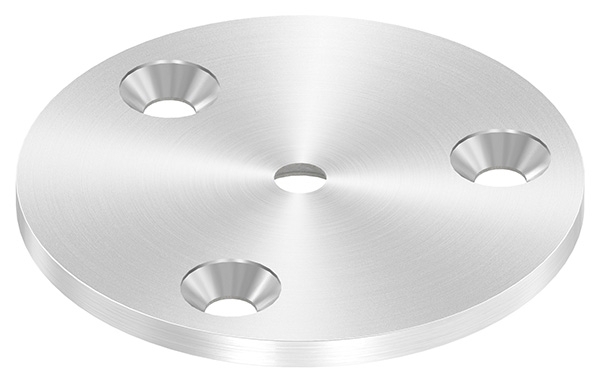 Plaque d'ancrage Ø 70 x 4 mm avec trou de centrage : Ø 6,5 mm | V2A