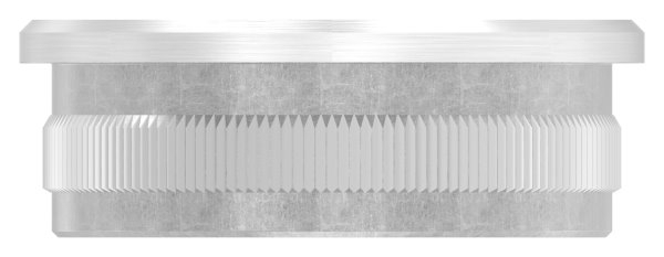 Bouchon plat V4A coulé avec M8 pour Ø 48,3x2,0 mm