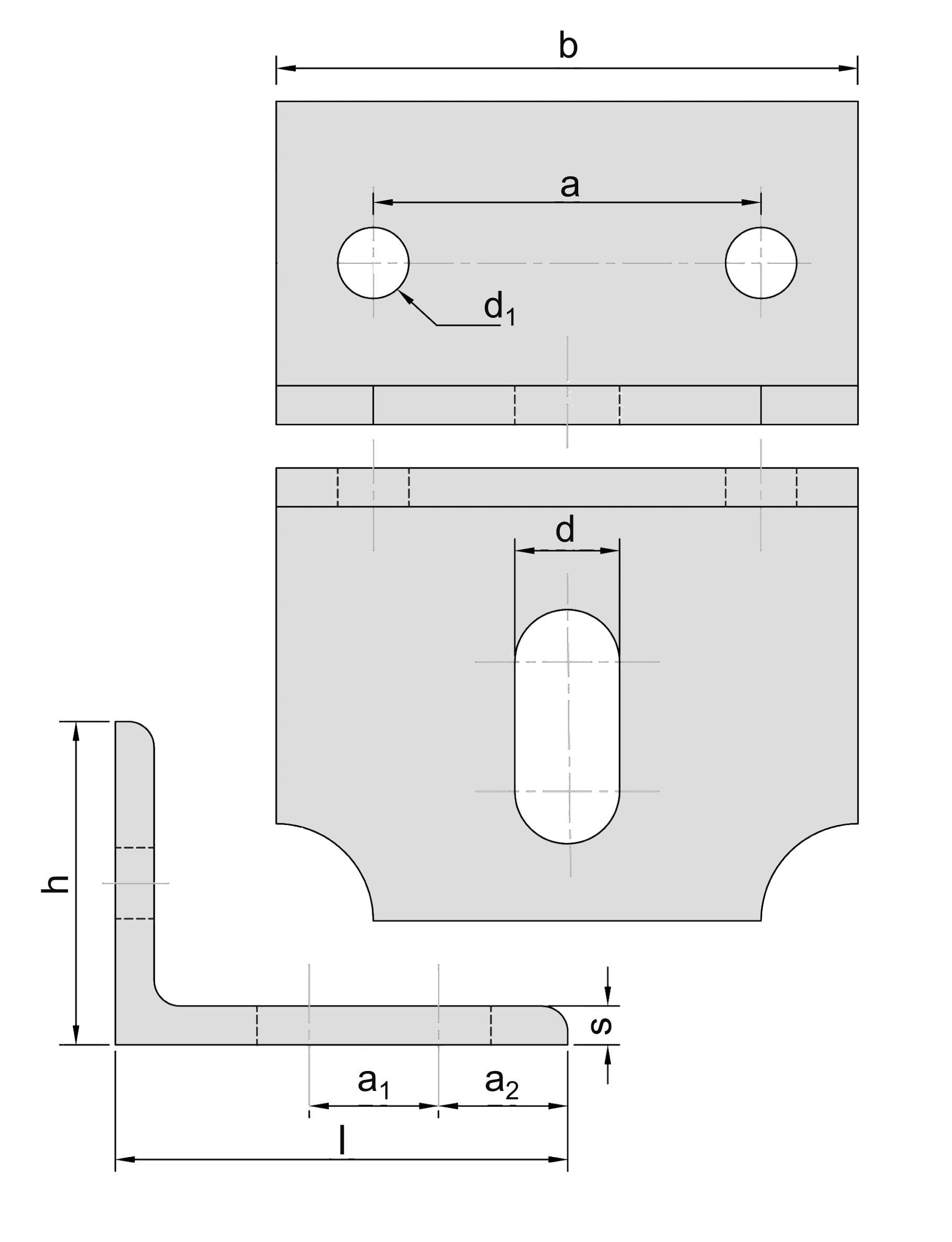 Support simple taille 3 pour rail