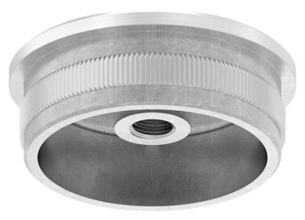 Bouchon plat V4A coulé avec M8 pour Ø 48,3x2,0 mm