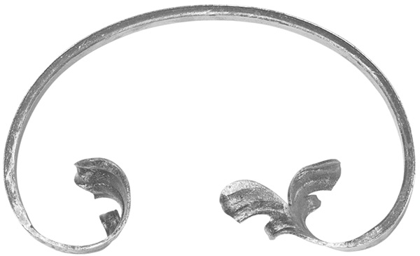 light baroque | droite | dimensions : 110x190 mm | matériau : 12x5 mm | acier S235JR, brut