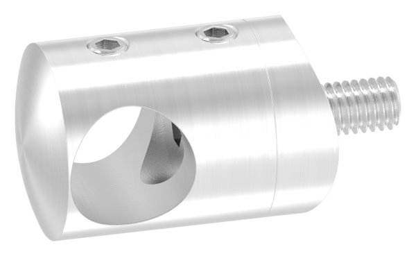 Support de barre transversale Ø 22 mm | raccord : 42,4 mm | avec trou : 14,2 mm | V2A