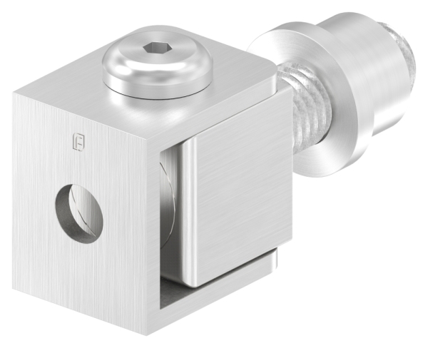 Charnière de portail réglable avec manchon fileté M14, V2A