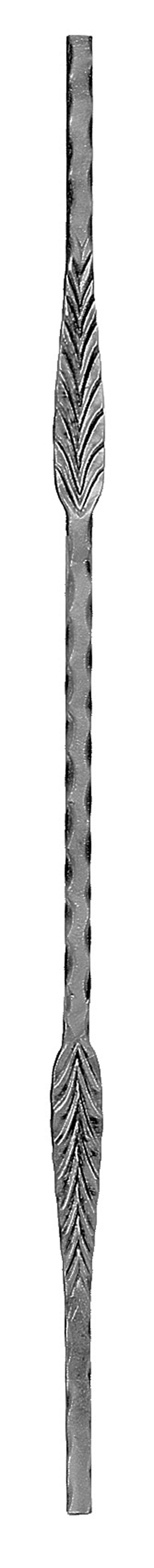 Barre décorative | longueur : 900 mm | matériau : 12x12 mm forgé | acier S235JR, brut