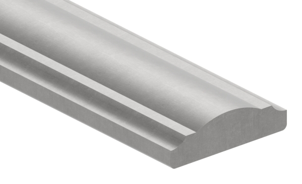 Main courante | Demi ronde | Longueur : 3000 mm | Matériau : 50x14 mm | Acier (brut) S235JR