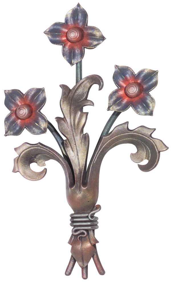Bouquet ornemental | Dimensions : 310x420 mm | Acier S235JR, brut