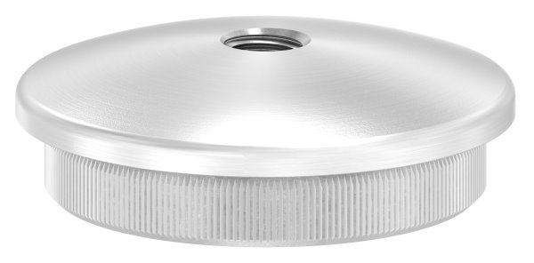 Bouchon légèrement bombé avec M8 pour Ø 48,3x3,0 mm V2A matériau plein