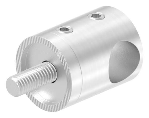 Querstabhalter FLACH Edelstahl  V2A Gelaender Stabhalter fuer Rundstaebe 12 mm inkl- Schrauben-11-1011.4