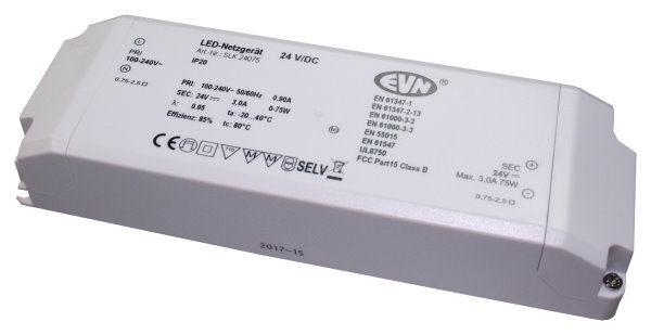 Alimentation LED 24VDC avec 50W, IP20