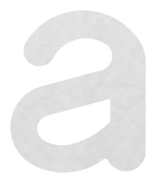 Lettre a | grande | Dimensions : 200 mm x 300 mm | V2A