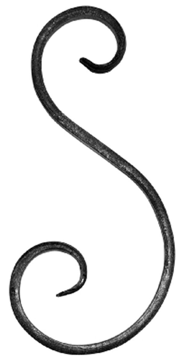 Vis en S | Dimensions : 170x80 mm | Matériau : 12x5 mm | Acier S235JR, brut