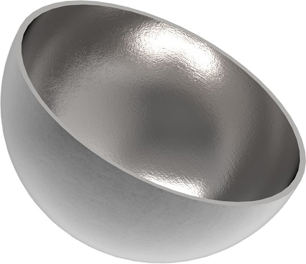 Boule semi creuse Ø 100 mm | lisse | acier S235JR, brut