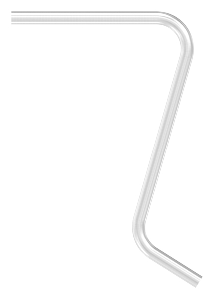 Débutant en col de cygne, à partir d'un tube de 42,4 x 2,6 mm, V2A