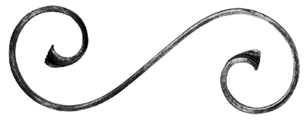 Vis en S | Dimensions : 260x100 mm | Matériau : 12x5mm | Acier S235JR, brut