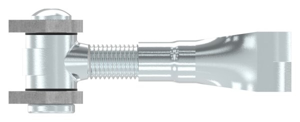 Charnière de portail M22 | réglable | à encastrer | acier (brut) S235JR