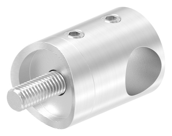 Support de barre transversale Ø 22 mm | connexion : 48,3 mm | avec trou : 14,2 mm | V2A