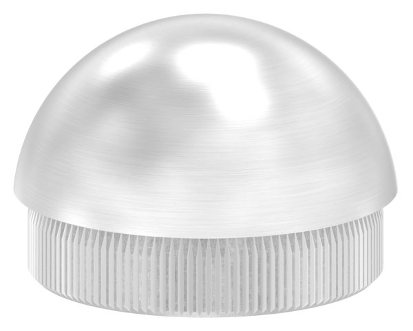 Bouchon demi-rond V2A matériau plein pour Ø 48,3x2,0 mm
