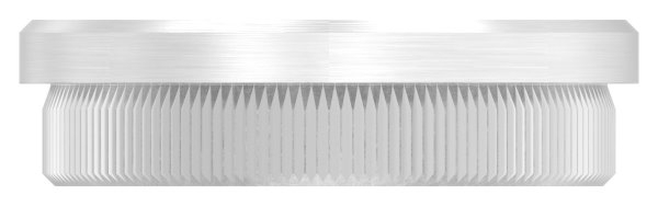 Bouchon plat V2A en matériau plein pour Ø 48,3x2,0 mm avec trou de drainage 5 mm