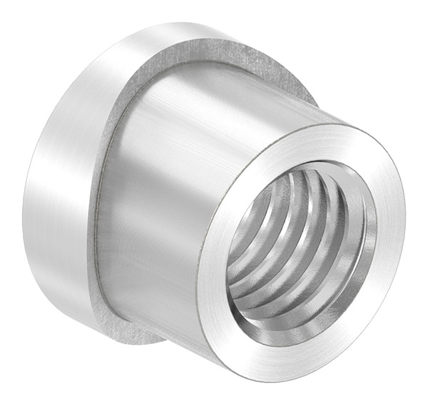 Manchon à souder pour charnière de porte M12 / 33,7mm