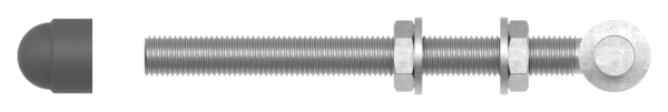 Bande de suspension charnière de porte à visser pour Ø 16mm, longueur 190mm