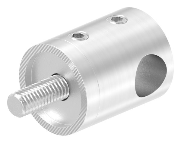 Support de barre transversale Ø 22 mm | raccord : plat | avec alésage : 10,2 mm - 14,2 mm | V2A