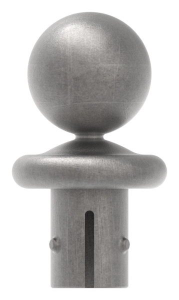 Bouton de tube à bille pour Ø 33.7x2.5-2.9 mm | Acier S235JR, brut