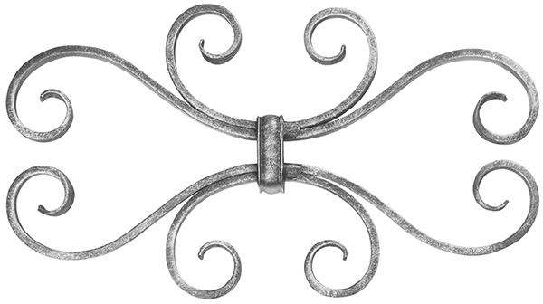 Baroque léger | Dimensions : 310x170 mm | Matériau 12x5 mm | Acier S235JR, brut