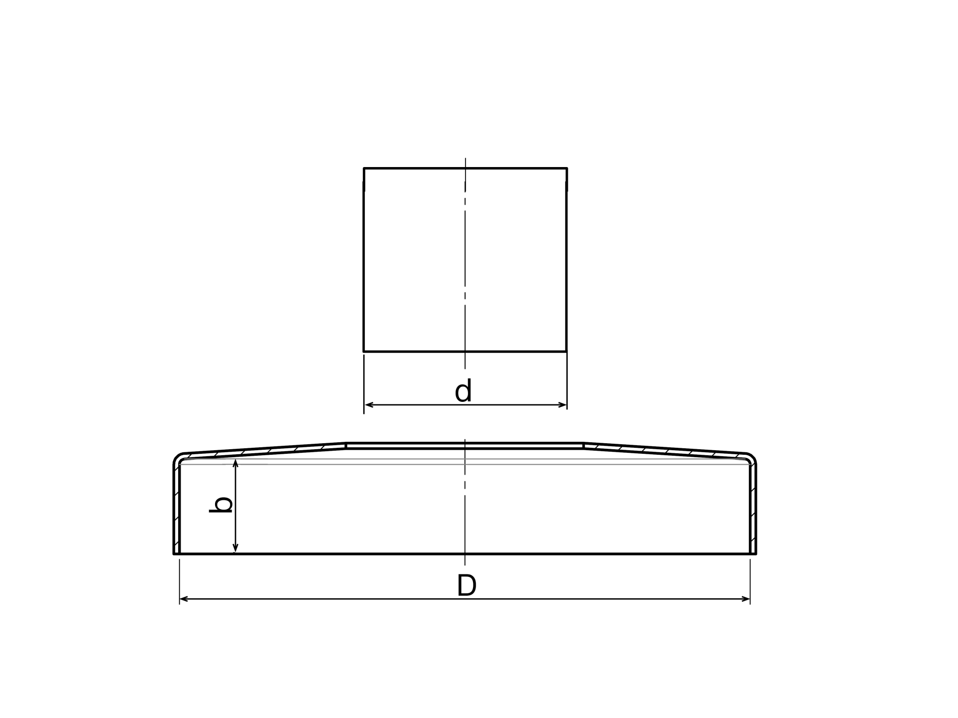Rosette de couverture | dimensions : Ø 125x25 mm | pour tube rond : Ø 42,4 mm | V2A