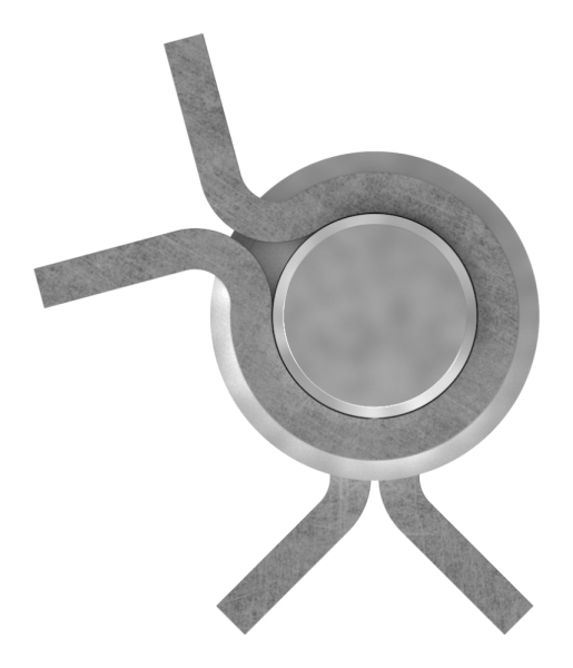 Charnière d'angle, 2 pièces, axe libre avec roulement à billes