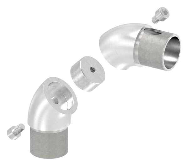 Coude réglable, pour tube rond Ø 33,7x2,0 mm V2A