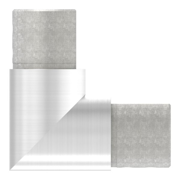 Cadre d'angle 90° | vertical | pour tube rainuré Ø 42.4 mm | V4A
