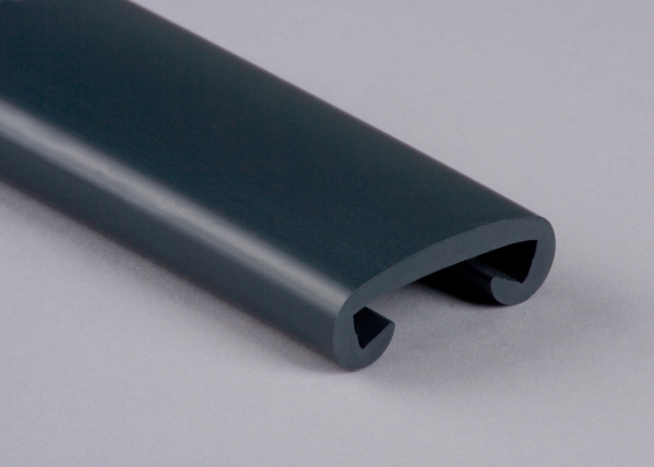 Main courante en plastique pour 40 x 8mm, gris anthracite