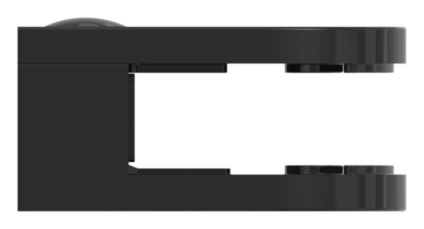 Glasklemme Mod- 38- Anschluss- gerade- Zink roh pulverbeschichtet RAL 9005-88-113800-ZN0.9005