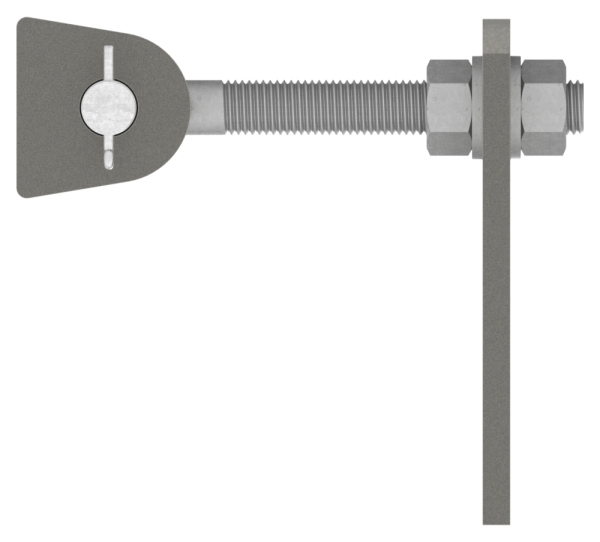 Charnière M16, galvanisée à chaud, boulon V2A