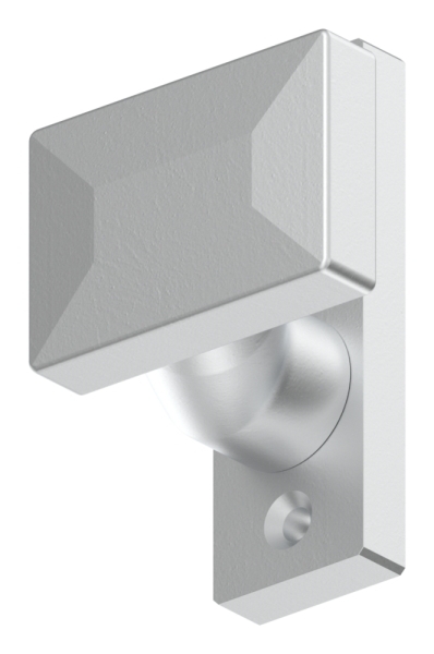 Poignée de porte en aluminium | fixe avec plaque courte en aluminium | aluminium EV1
