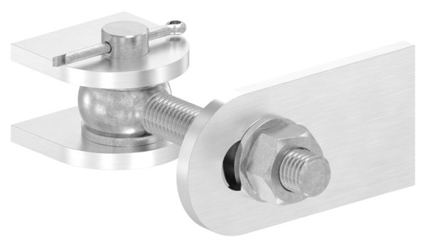 Charnière de portail | M16 | 180° | réglable | V2A