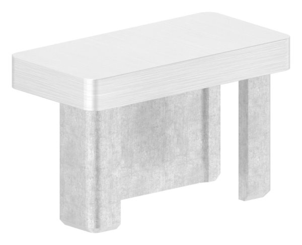 Capuchon d'insertion V4A pour collage pour tube 40x20x2,0 mm