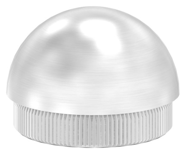 Bouchon demi-rond V2A matériau plein pour Ø 42,4x2,0 mm