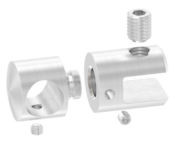 Support de plaque de barre transversale Ø 25 mm avec trou 16,2 mm