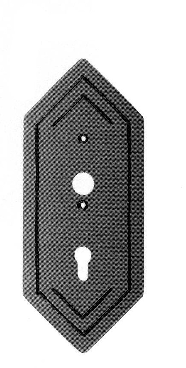 Plaque de serrure | dimensions : 80x295x4 mm | acier S235JR, brut