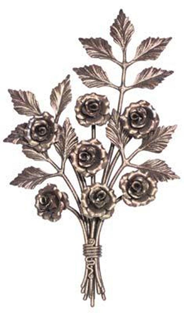 Bouquet ornemental | Dimensions : 290x500 mm | Acier S235JR, brut