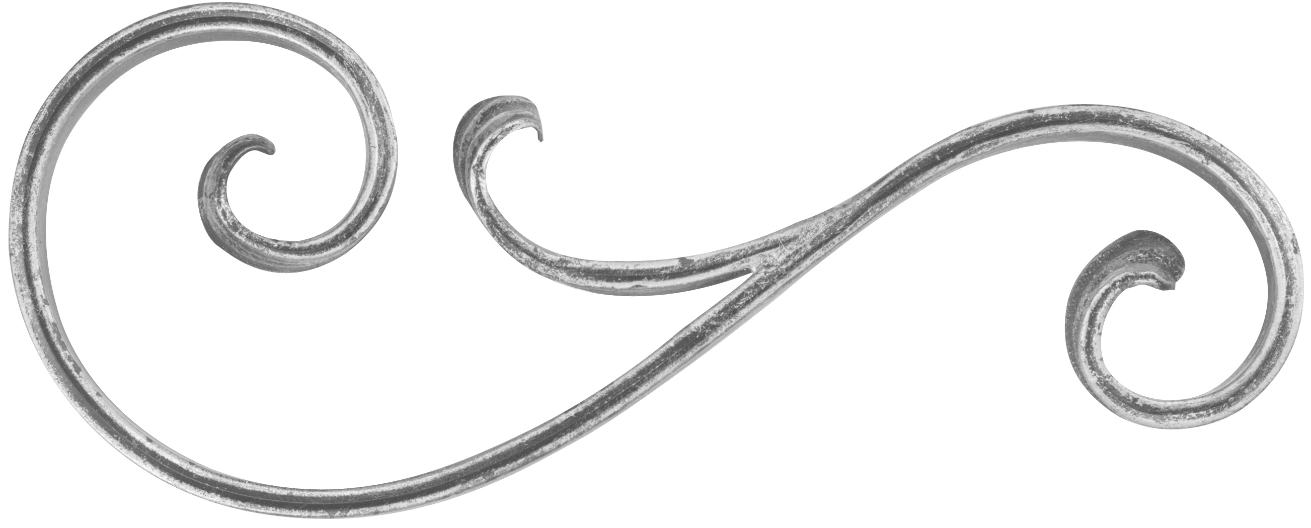 Baroque lourd | Dimensions : 135x345 mm | Matériau : 16x8 mm, rainuré | Acier S235JR, brut