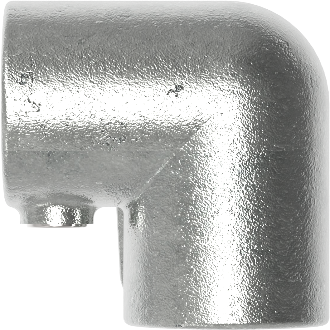Raccord de tuyauterie | Pièce d'angle à trois voies 90° | 128S17 | 17.2 mm | 3/8" | Fonte malléable et électrozinguée