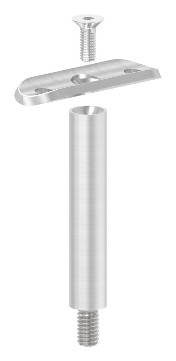 Goupille avec plaque de retenue | Raccord : Ø 33,7 mm | V2A