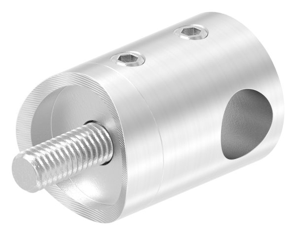 Support de barre transversale Ø 22 mm | connexion : 42,4 mm | avec trou : 10,2 mm | V2A