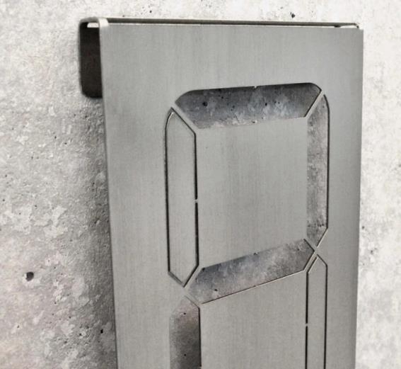 Edelstahl Hausnummer – 7-Segment zum Ausklicken, individuell einstellbar