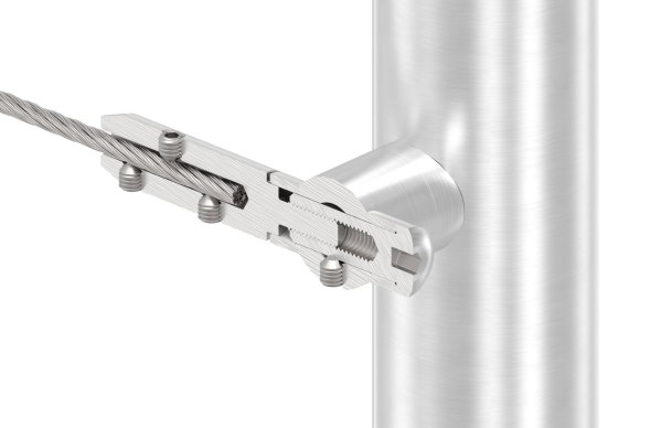 Porte-corde pour vissage et tension | Pour corde Ø 6 mm | V2A