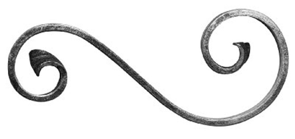 Vis en S | Dimensions : 205x85 mm | Matériau : 12x5 mm | Acier S235JR, brut | Droite