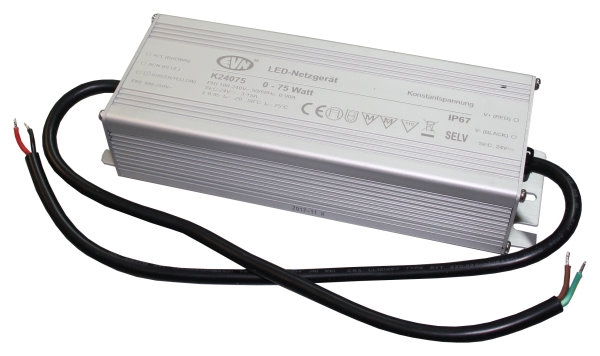 Alimentation LED 24VDC avec 75W, IP67