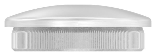 Bouchon légèrement bombé V2A matériau plein avec M8 pour Ø 48.3x2.6 mm